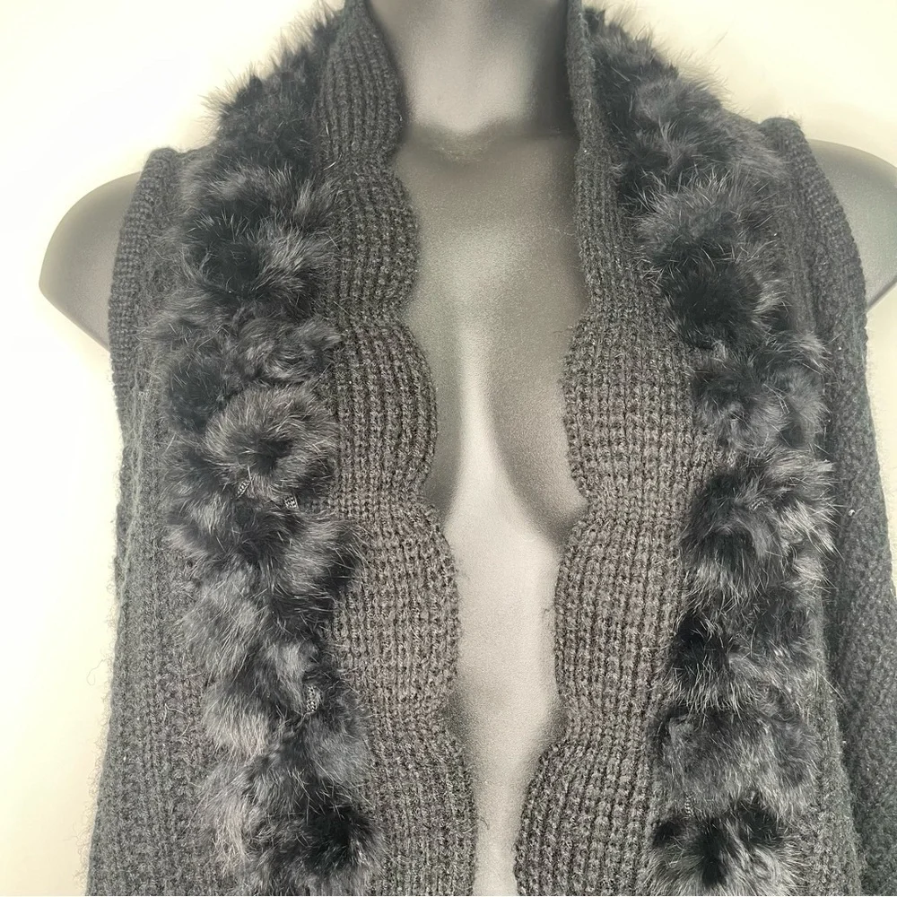 Adore Faux Fur Wool Asymmetrical vest in size Small